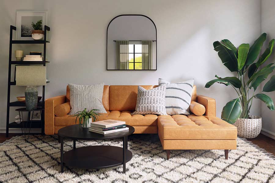 in Lockhart houses interior with a rug, a plant and a mirror for sale